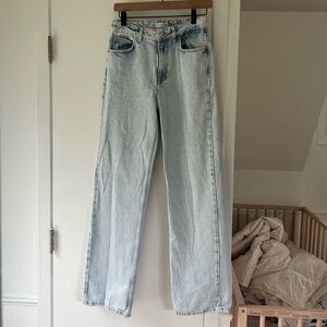 Zara High Waisted Straight Jeans